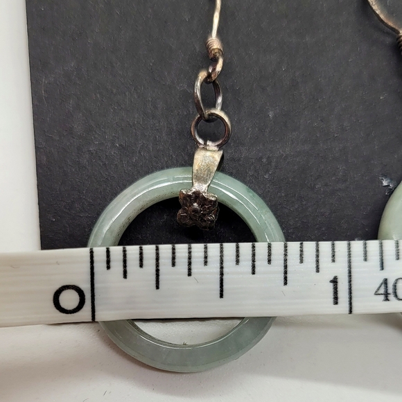 🌿China genuine jade hoop earrings - Picture 6 of 10